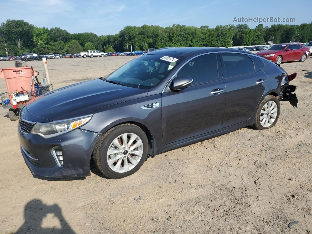 2018 Kia Optima Lx Charcoal vin: 5XXGT4L36JG233397