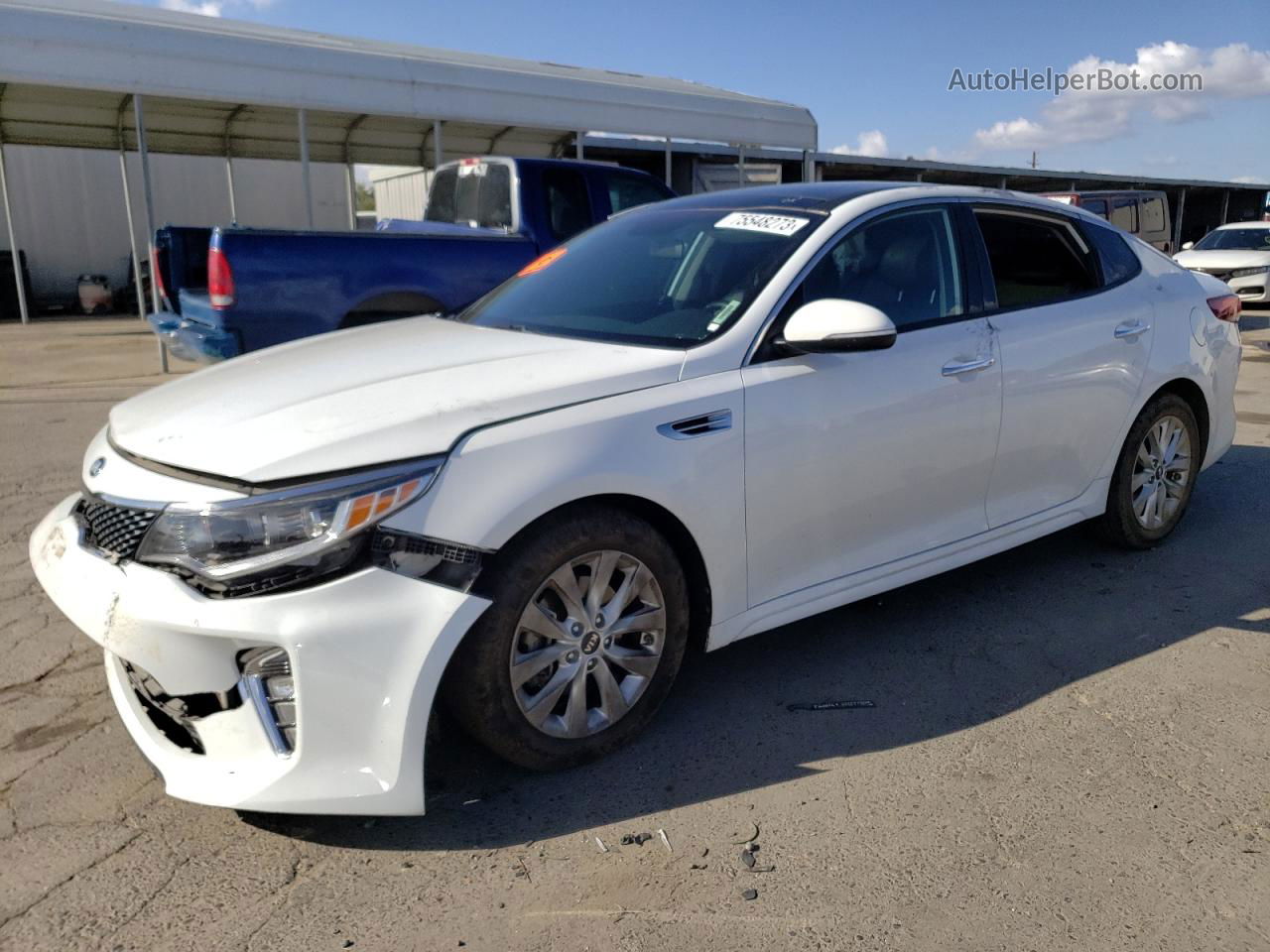 2018 Kia Optima Lx White vin: 5XXGT4L36JG243296