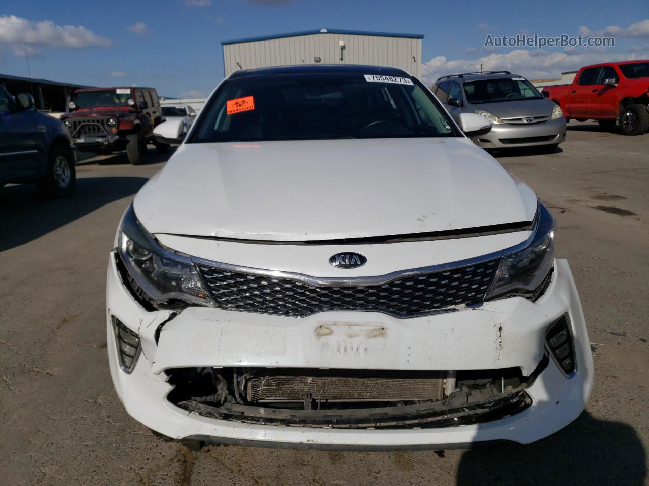 2018 Kia Optima Lx White vin: 5XXGT4L36JG243296