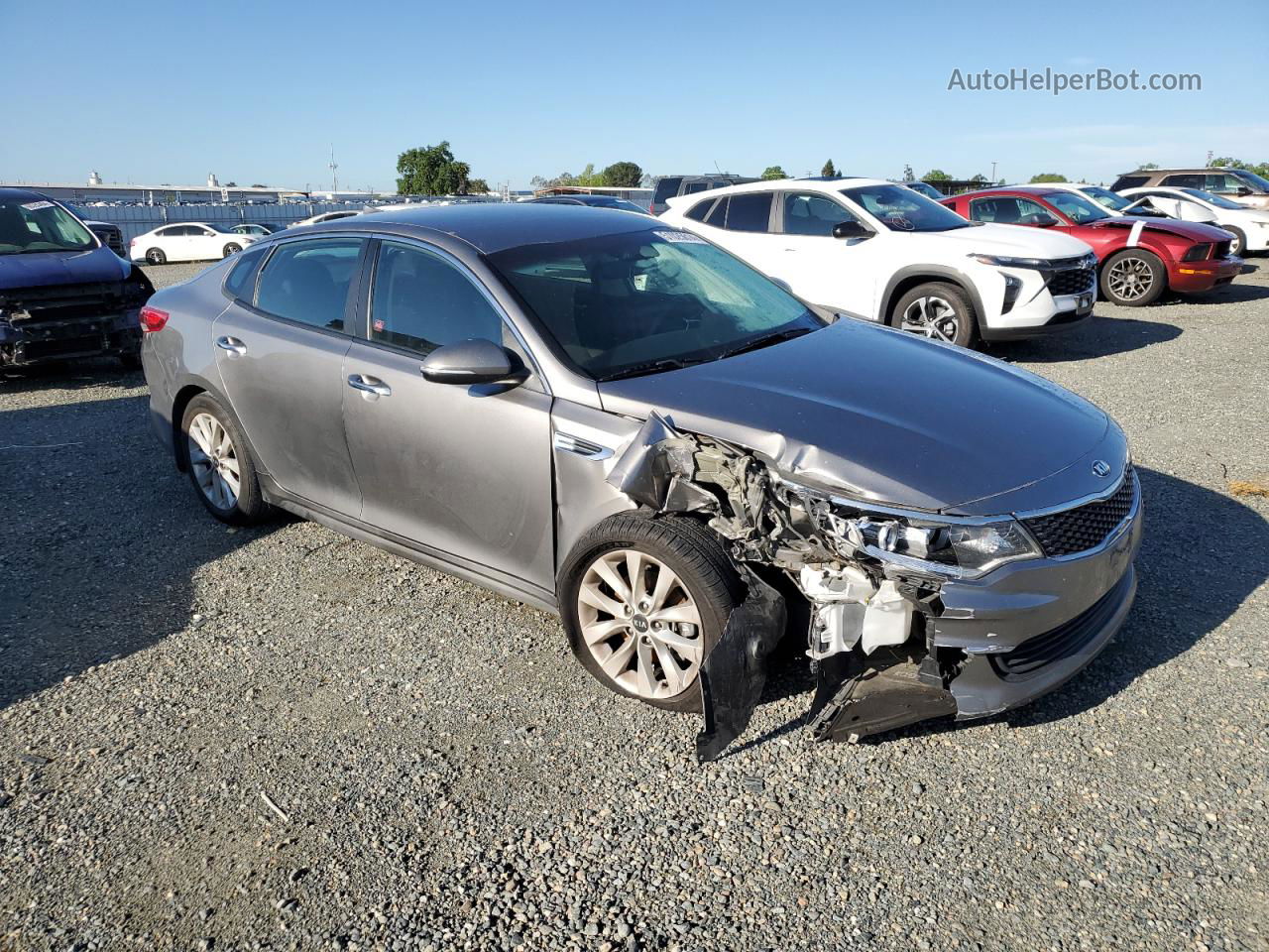 2018 Kia Optima Lx Silver vin: 5XXGT4L36JG254525