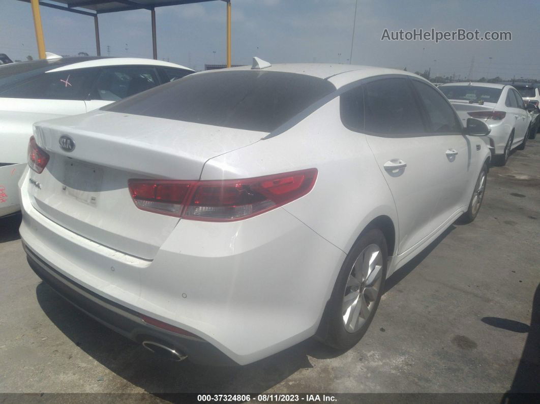 2018 Kia Optima Lx White vin: 5XXGT4L36JG270806