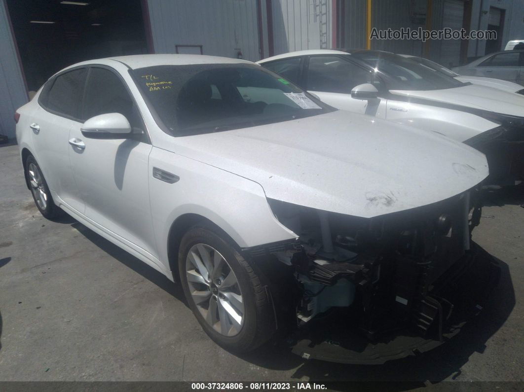 2018 Kia Optima Lx White vin: 5XXGT4L36JG270806