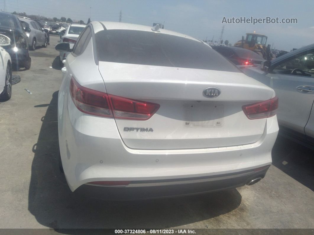 2018 Kia Optima Lx White vin: 5XXGT4L36JG270806