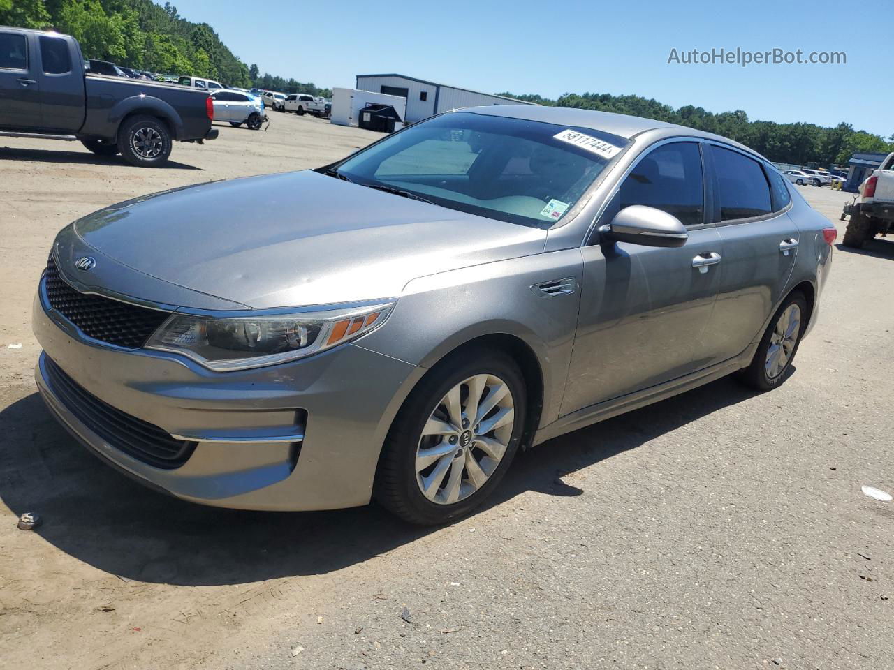 2016 Kia Optima Lx Charcoal vin: 5XXGT4L37GG009502