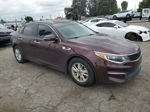 2016 Kia Optima Lx Burgundy vin: 5XXGT4L37GG020466