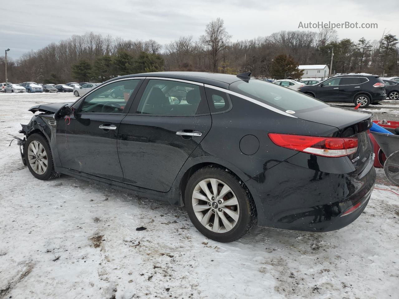 2016 Kia Optima Lx Black vin: 5XXGT4L37GG076455