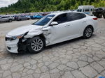 2016 Kia Optima Lx White vin: 5XXGT4L37GG082725