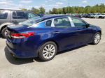 2016 Kia Optima Lx Синий vin: 5XXGT4L37GG083616