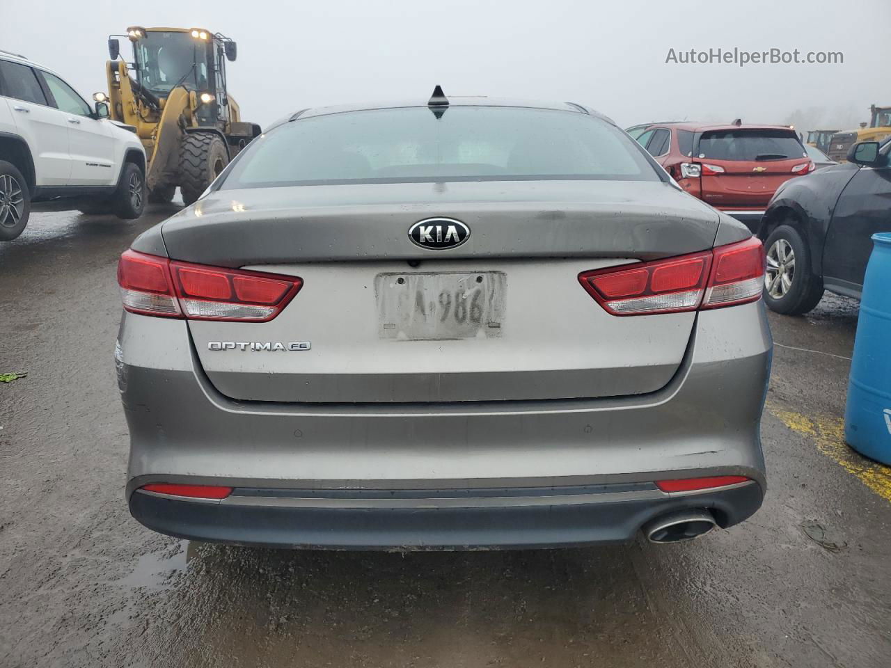 2016 Kia Optima Lx Gray vin: 5XXGT4L37GG092736