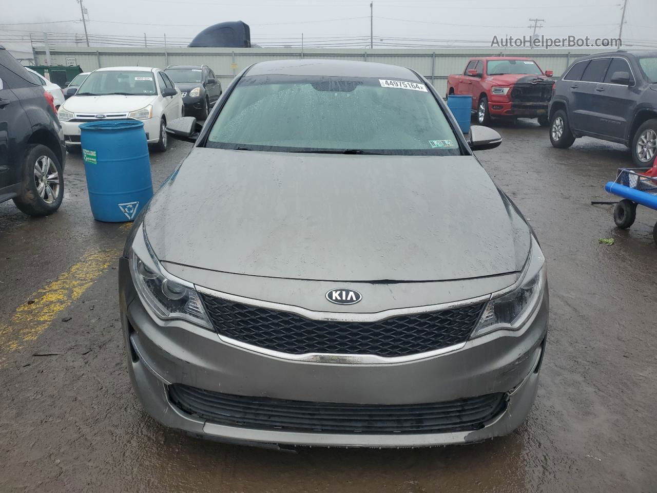 2016 Kia Optima Lx Gray vin: 5XXGT4L37GG092736