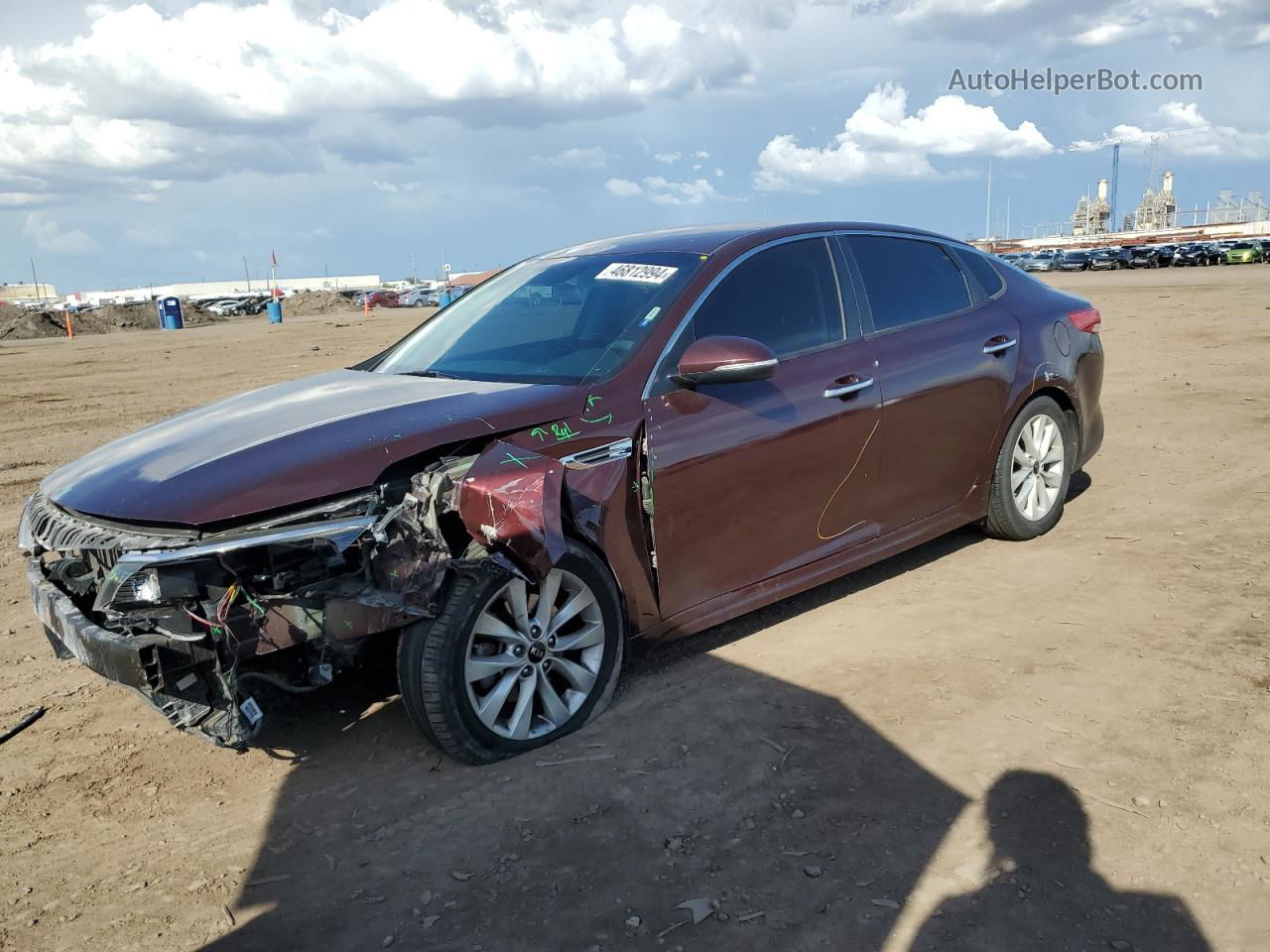 2017 Kia Optima Lx Maroon vin: 5XXGT4L37HG153911