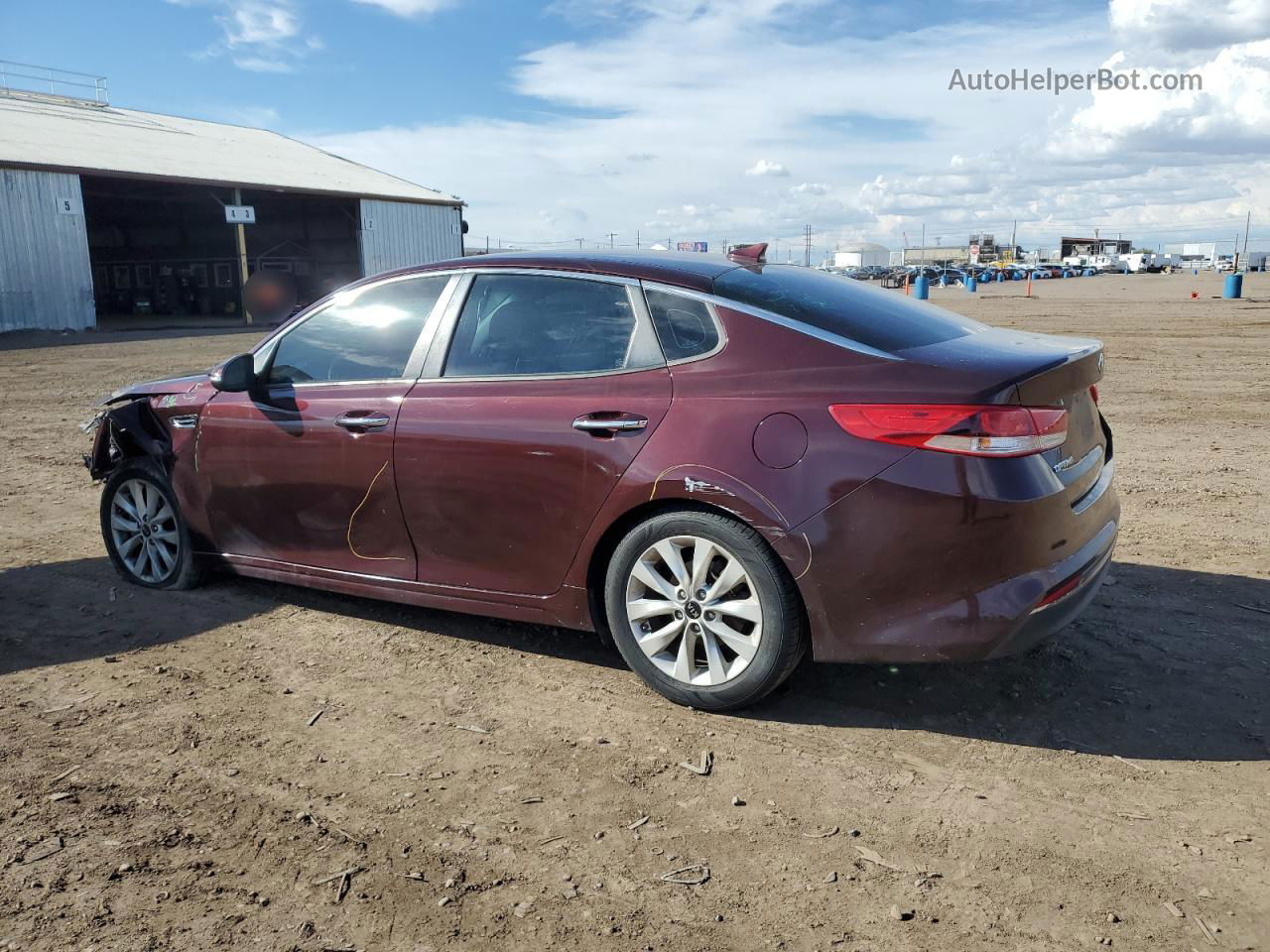 2017 Kia Optima Lx Maroon vin: 5XXGT4L37HG153911