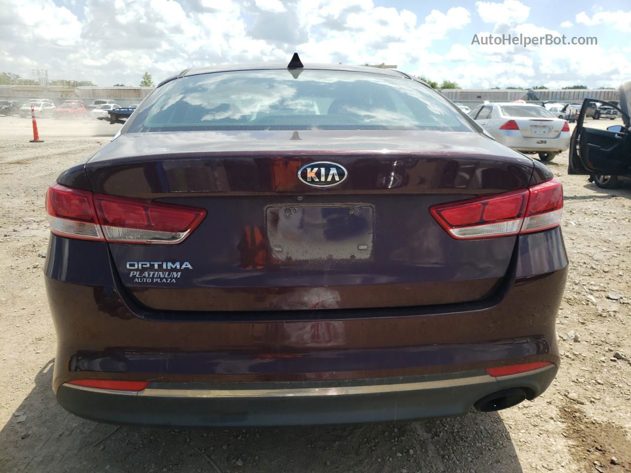 2017 Kia Optima Lx Burgundy vin: 5XXGT4L37HG167095