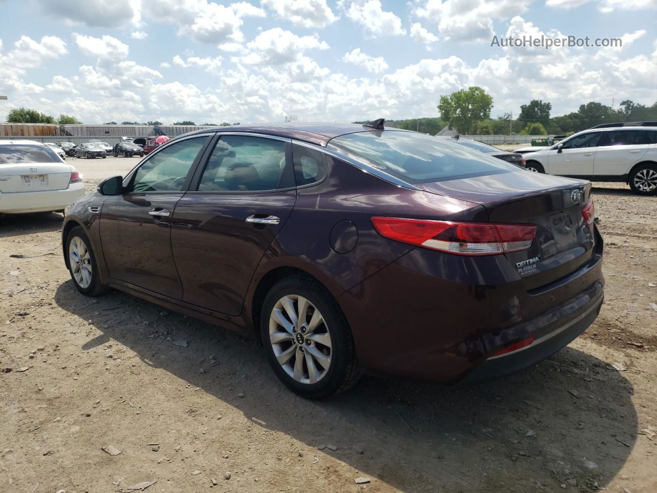 2017 Kia Optima Lx Burgundy vin: 5XXGT4L37HG167095