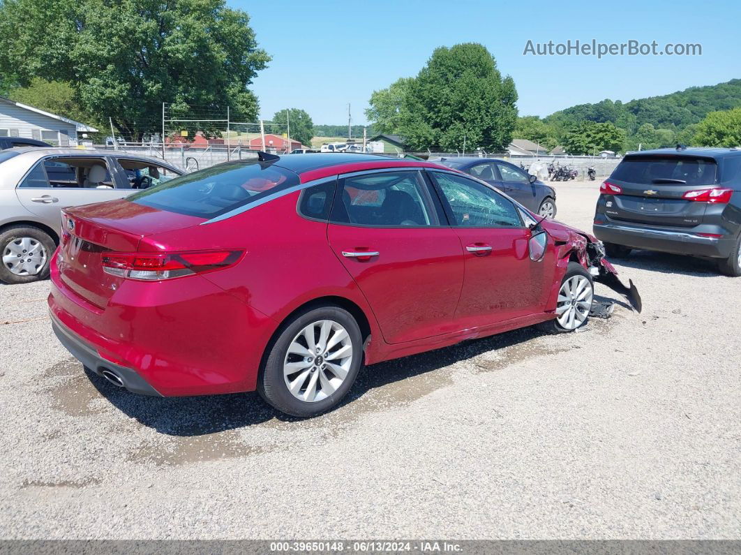 2018 Kia Optima S Red vin: 5XXGT4L37JG203065