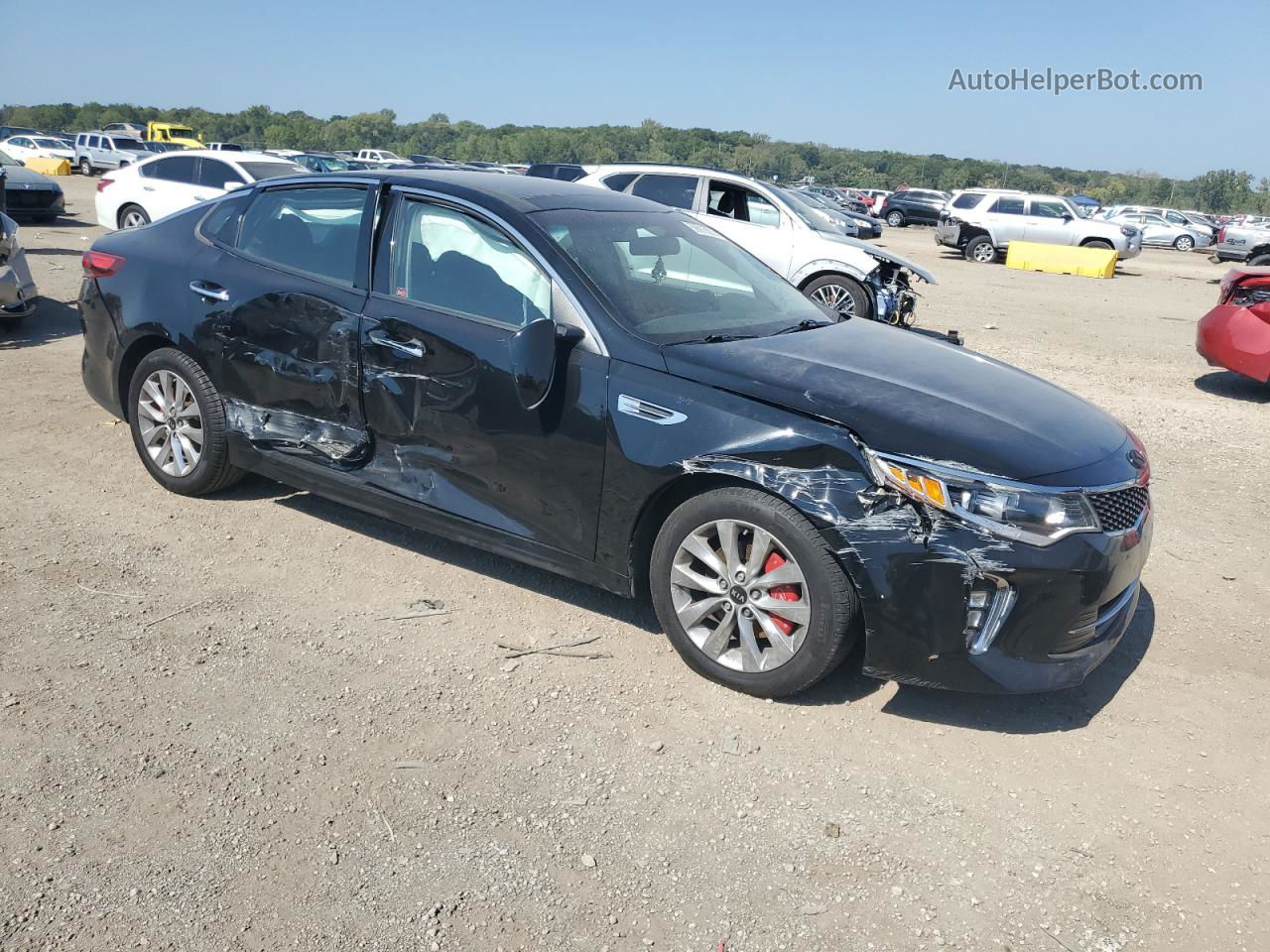 2018 Kia Optima Lx Black vin: 5XXGT4L37JG218441