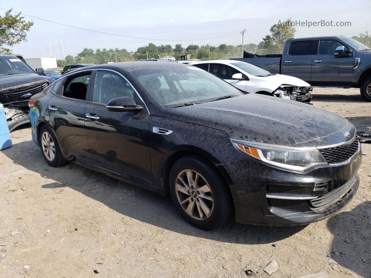 2018 Kia Optima Lx Black vin: 5XXGT4L37JG219640