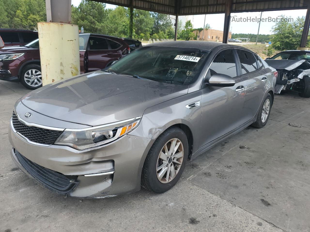 2018 Kia Optima Lx Gray vin: 5XXGT4L37JG222487