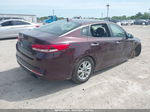 2018 Kia Optima Lx Burgundy vin: 5XXGT4L37JG240018