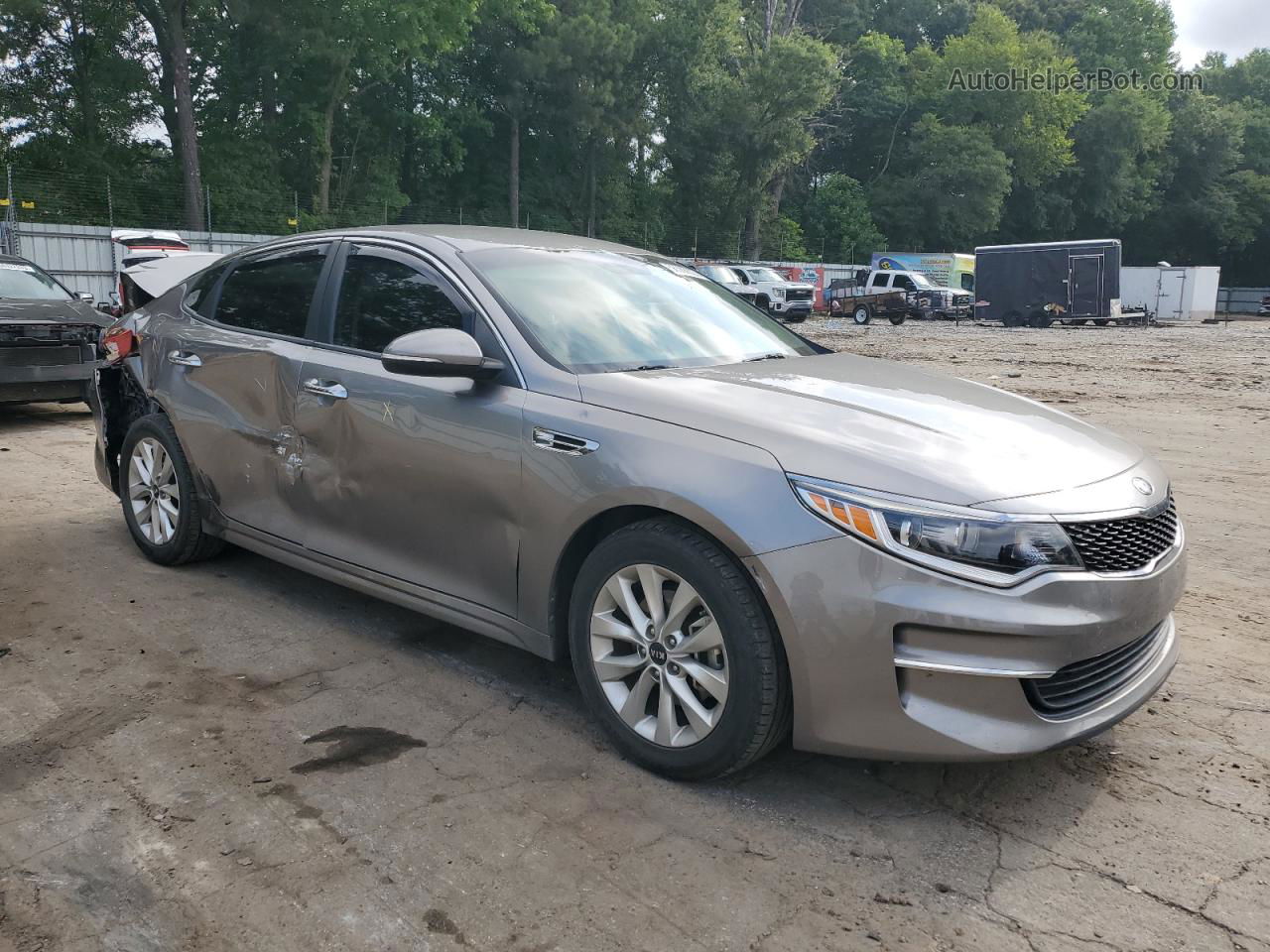 2018 Kia Optima Lx Gray vin: 5XXGT4L37JG256008