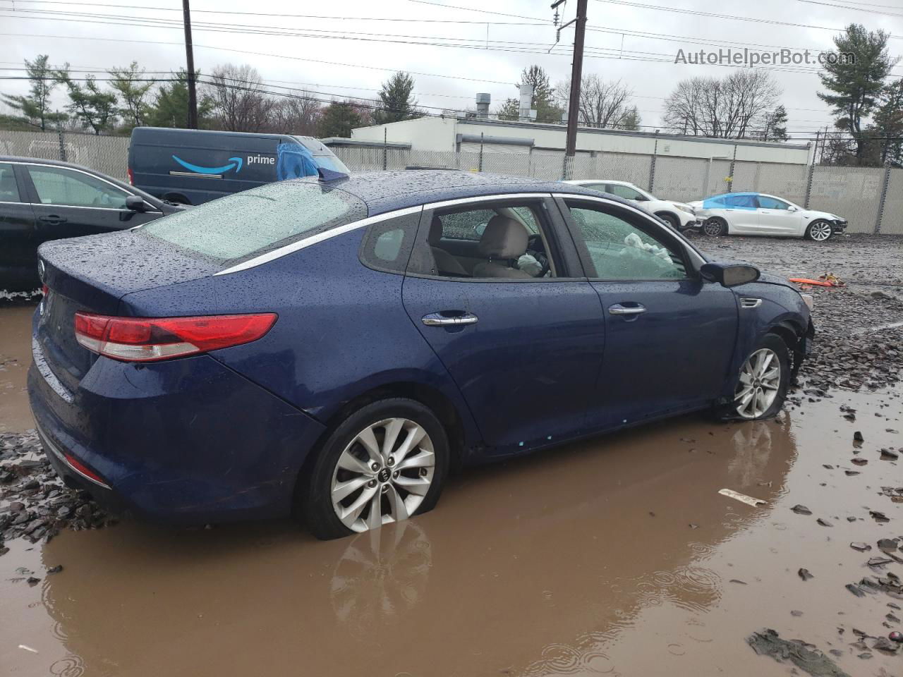 2018 Kia Optima Lx Синий vin: 5XXGT4L37JG256557