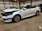 2018 Kia Optima Lx White vin: 5XXGT4L37JG271401