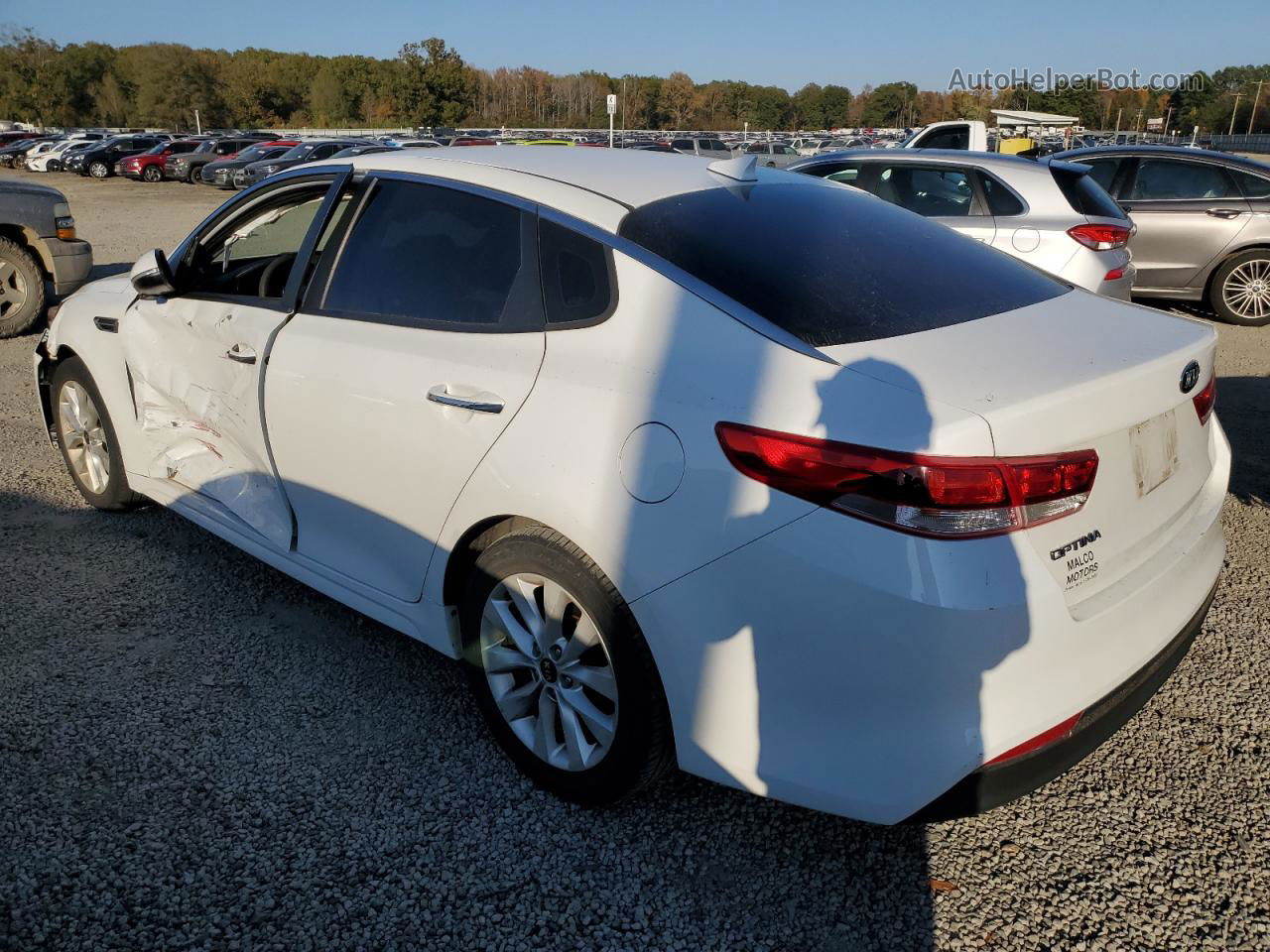 2016 Kia Optima Lx White vin: 5XXGT4L38GG006835