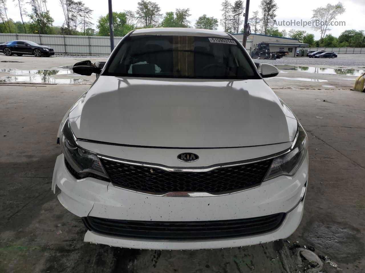 2016 Kia Optima Lx White vin: 5XXGT4L38GG019276