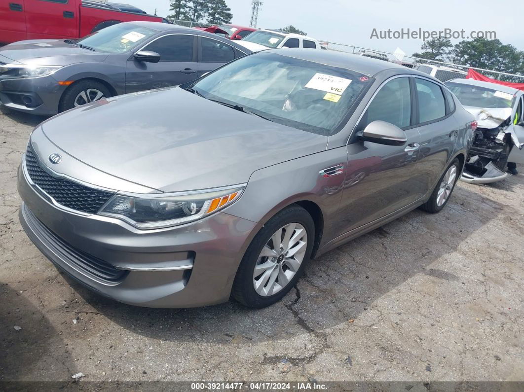 2016 Kia Optima Lx Gray vin: 5XXGT4L38GG019956