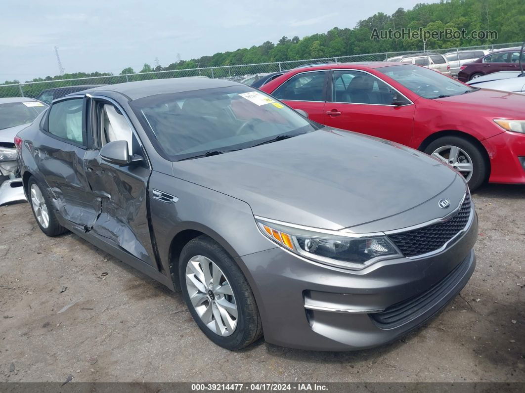 2016 Kia Optima Lx Gray vin: 5XXGT4L38GG019956