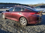 2016 Kia Optima Lx Burgundy vin: 5XXGT4L38GG034506