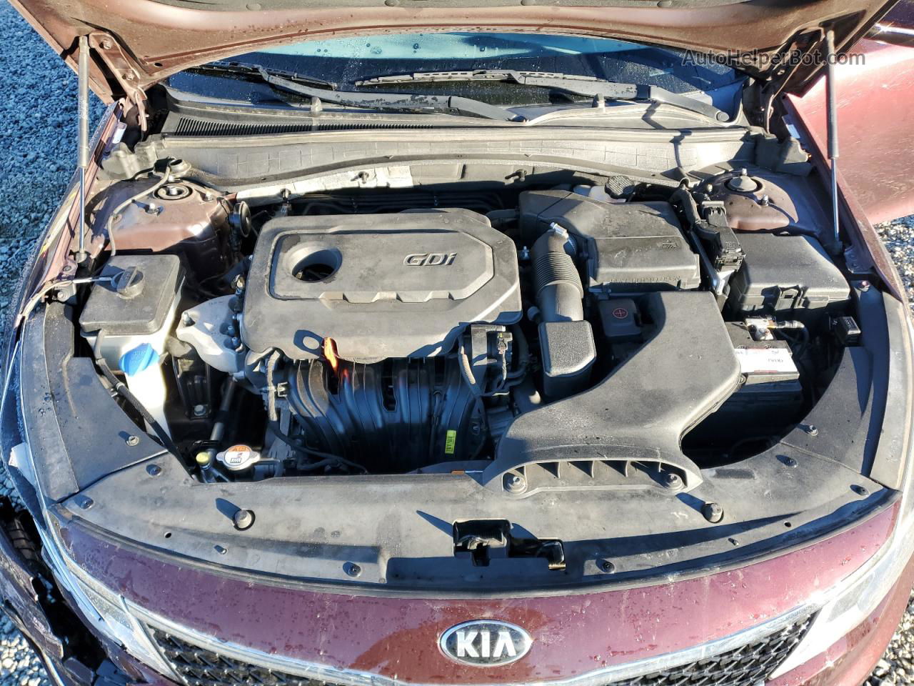 2016 Kia Optima Lx Бордовый vin: 5XXGT4L38GG034506