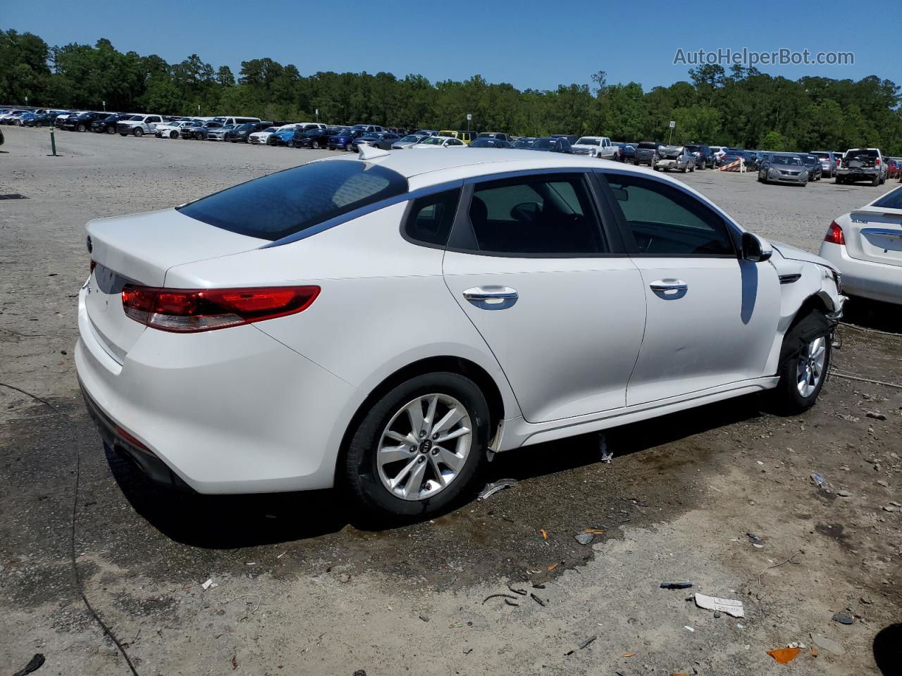 2016 Kia Optima Lx White vin: 5XXGT4L38GG051984