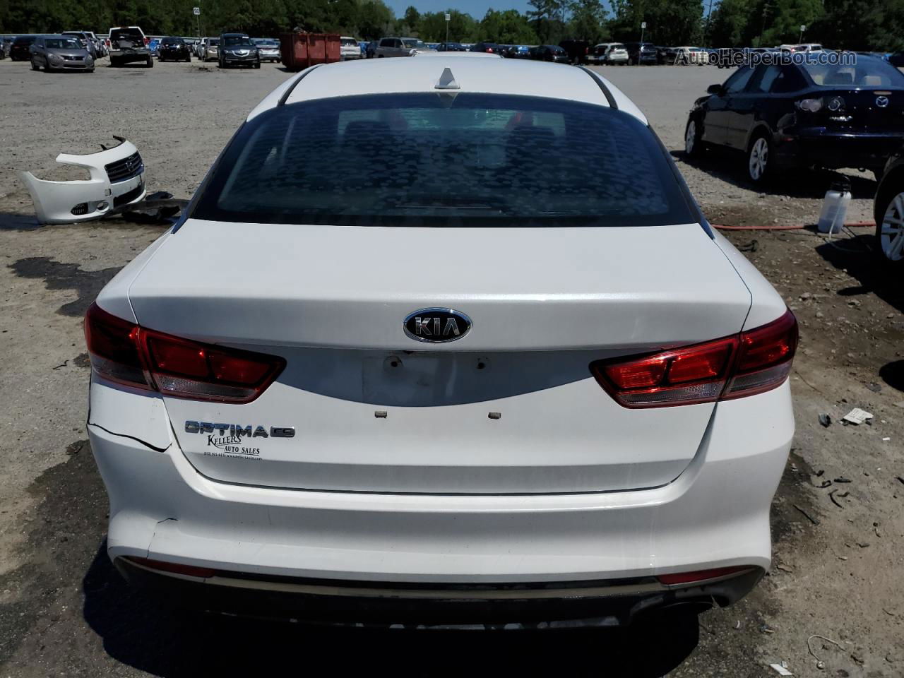 2016 Kia Optima Lx White vin: 5XXGT4L38GG051984