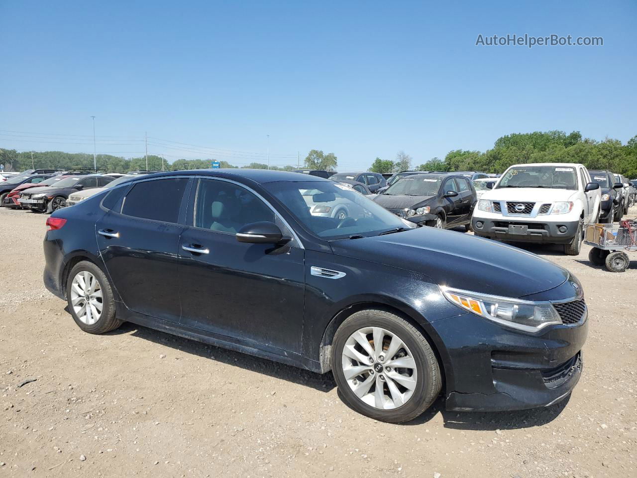 2016 Kia Optima Lx Black vin: 5XXGT4L38GG060412