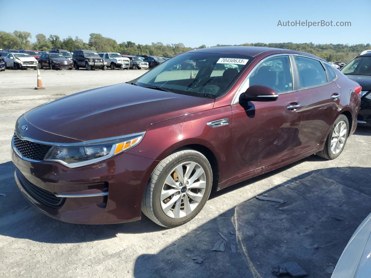 2017 Kia Optima Lx Maroon vin: 5XXGT4L38HG132548