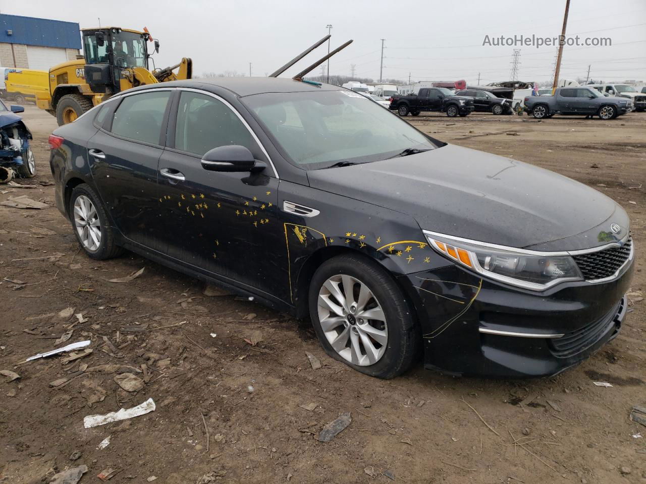 2017 Kia Optima Lx Black vin: 5XXGT4L38HG147759