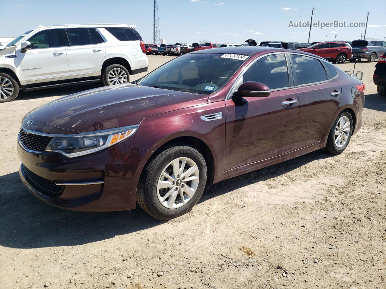 2017 Kia Optima Lx Maroon vin: 5XXGT4L38HG153450