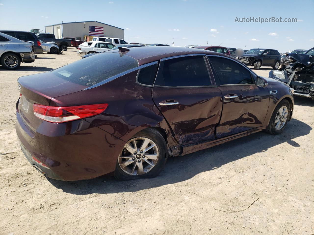 2017 Kia Optima Lx Maroon vin: 5XXGT4L38HG153450