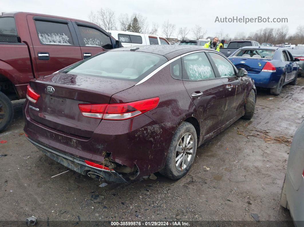 2017 Kia Optima Lx Burgundy vin: 5XXGT4L38HG160625