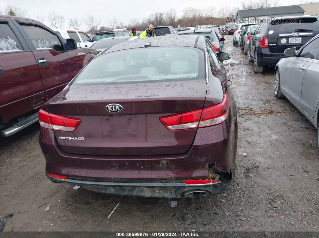 2017 Kia Optima Lx Burgundy vin: 5XXGT4L38HG160625