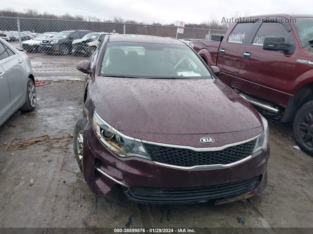 2017 Kia Optima Lx Burgundy vin: 5XXGT4L38HG160625