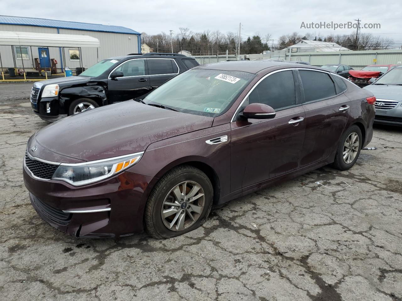 2017 Kia Optima Lx Burgundy vin: 5XXGT4L38HG165520