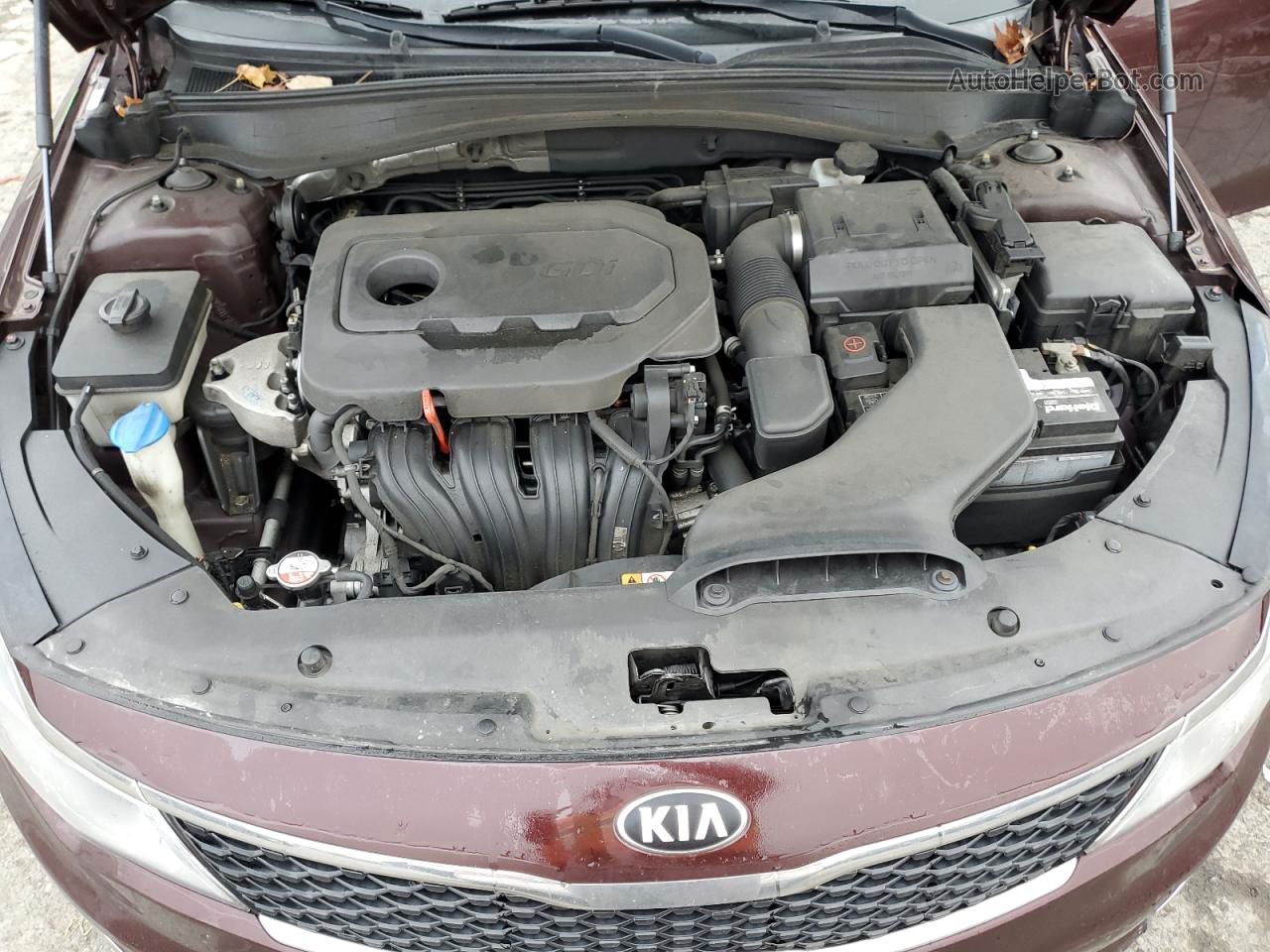 2017 Kia Optima Lx Burgundy vin: 5XXGT4L38HG165520