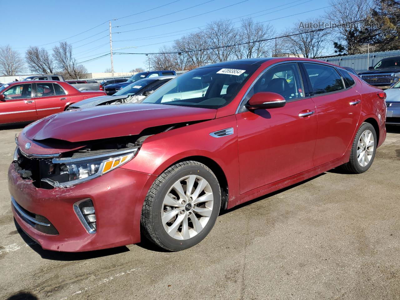 2018 Kia Optima Lx Red vin: 5XXGT4L38JG241405