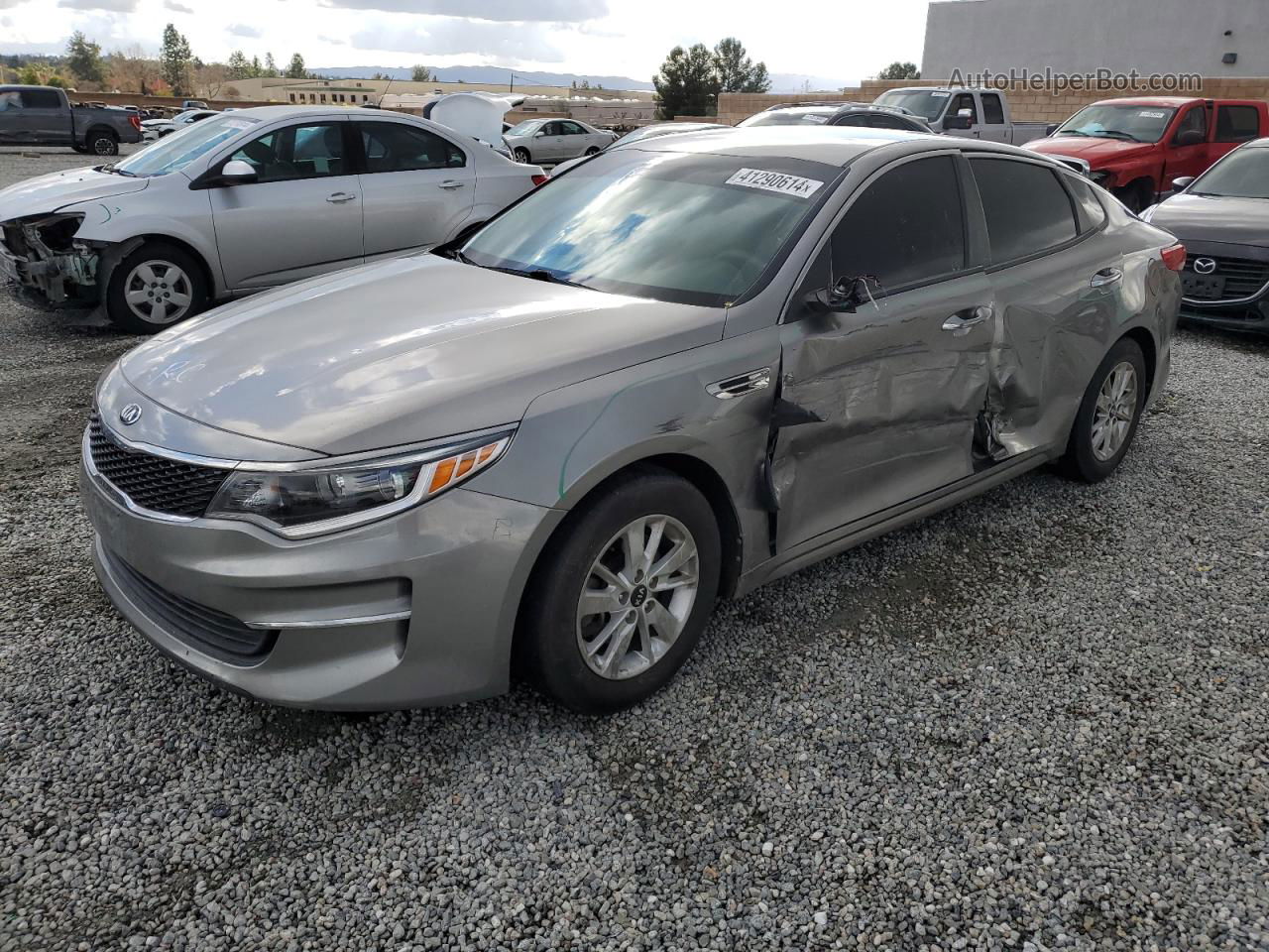 2018 Kia Optima Lx Gray vin: 5XXGT4L38JG249990