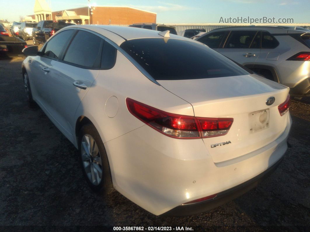 2018 Kia Optima Lx White vin: 5XXGT4L38JG264084