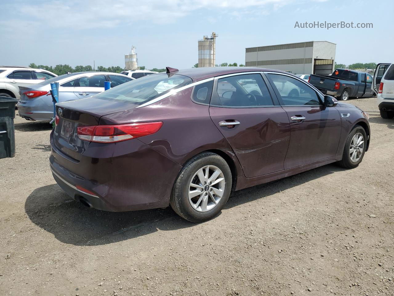 2016 Kia Optima Lx Burgundy vin: 5XXGT4L39GG019299