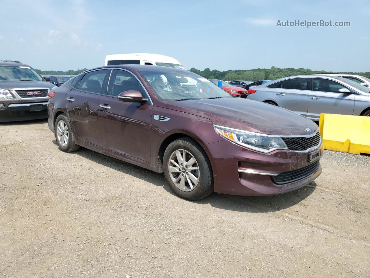 2016 Kia Optima Lx Burgundy vin: 5XXGT4L39GG019299