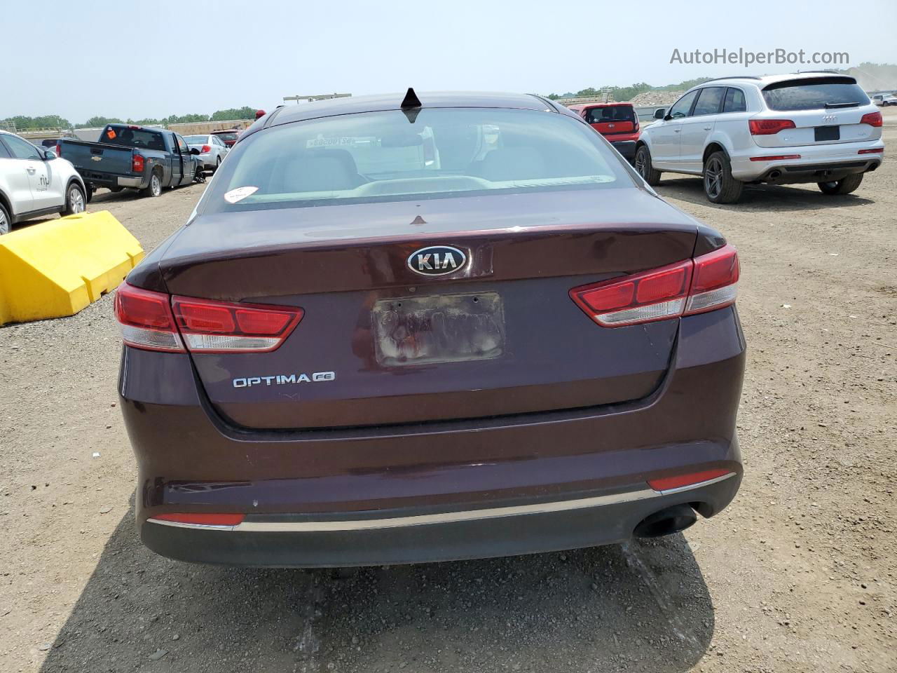 2016 Kia Optima Lx Burgundy vin: 5XXGT4L39GG019299